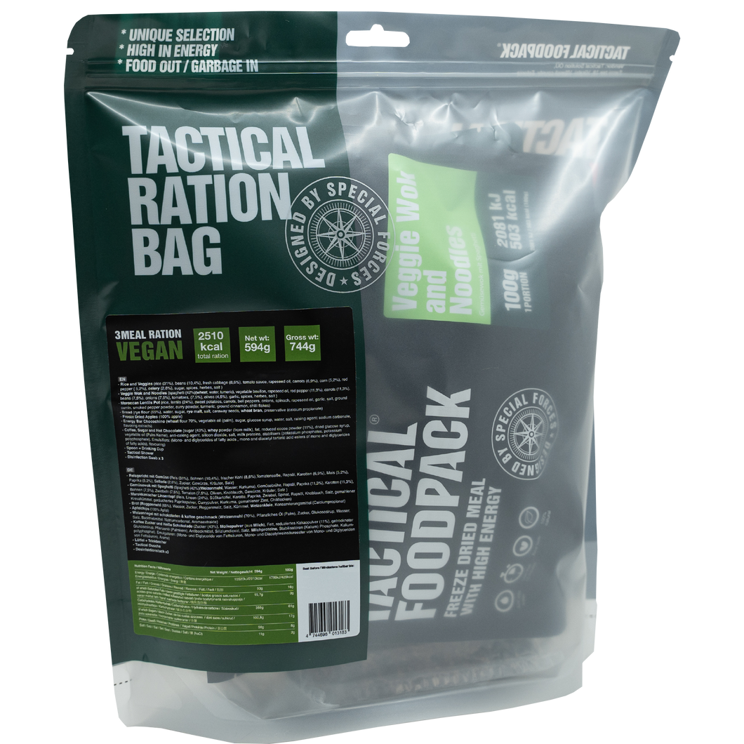 Tactical Foodpack 3 Meal Ration VEGAN